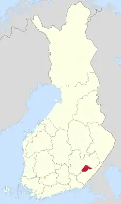 Location of Puumala in Finland