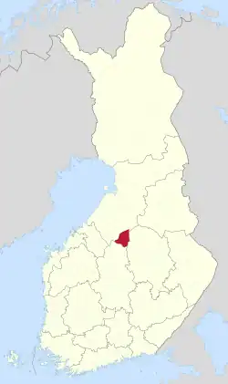 Location of Pyhäjärvi in Finland