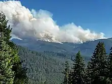 Pyrocumulus cloud created by the Cedar Creek Fire in Oregon