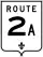 Route 2A marker