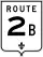 Route 2B marker