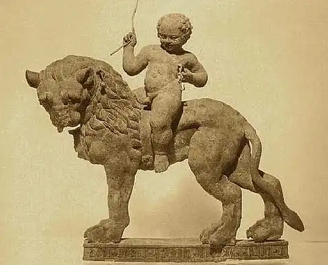 Image 3Bronze lion with a rider made by Qatabanians the circa 75-50 BCE.