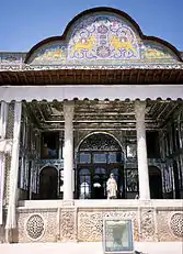 Qavam—Ghavam House  facade and balcony.