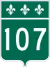 Route 107 marker