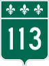 Route 113 marker