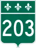 Route 203 marker