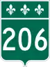 Route 206 marker