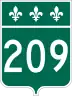 Route 209 marker