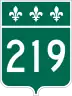 Route 219 marker