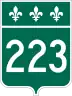 Route 223 marker