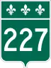 Route 227 marker