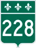 Route 228 marker