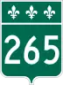 Route 265 marker