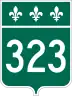 Route 323 marker