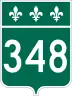 Route 348 marker