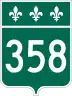 Route 358 marker