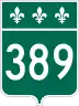 Route 389 marker