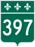 Route 397 marker