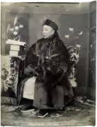 Qing nobleman in winter coat, 1860s