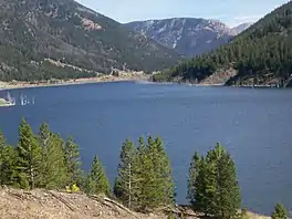 Image 36Quake Lake was created by a landslide during the 1959 Hebgen Lake earthquake. (from Montana)