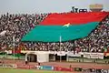 Large Burkinabè flag flown at an Africa Cup of Nations qualifying match between Burkina Faso and Namibia (2011)