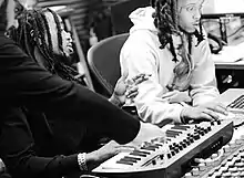 Durel (right) in the studio with Quavo