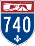 Autoroute 740 marker