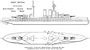 Diagram showing armor and armament layout