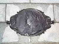 Effigy of Queen Victoria on the Second Boer War monument in Victoria Park, Calgary