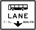 (R7-Q04) Bus Lane Ahead (Used in Queensland)