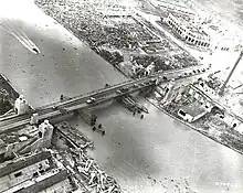 The bridge in war-devastated Manila in July 1945