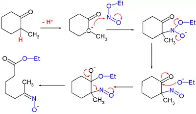 Reaction mechanism for ring opening