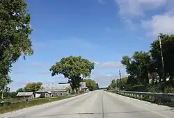 Looking north at Quinney on WIS 55