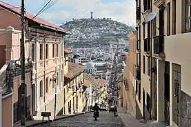 View from the north end of the Old Town, in García Moreno street.