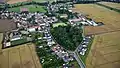 Aerial view of Räckelwitz/Worklecy village, 2017