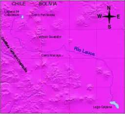 The course of the Lauca River