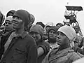 Young girls arrive to the mines in Horlivka under the Komsomol appeal on 16 September 1930