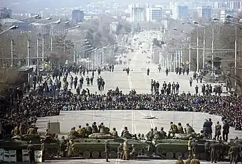 Image 10Protests in Dushanbe, February 1990 (from History of Tajikistan)