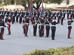 Cadets wearing Patrol Blues during graduation parade at the Royal Military College, Duntroon in June 2008.