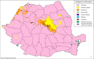 Geographical distribution of denominations