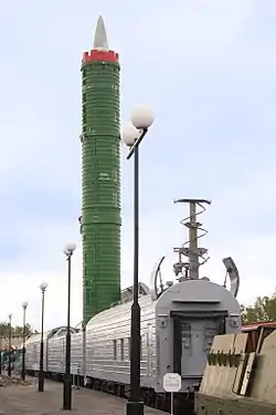 Image 52Soviet RT-23 Molodets ICBM launch train, in the St Petersburg museum (from Railroad car)