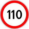 Maximum speed limit (110 km/h)