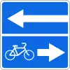 Exit to road with a contraflow cycle lane