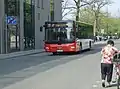 A Bus heading through Wesel heading for the station