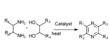 Diamine and diol gas phase catalysis