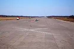 The main runway of the abandoned Raadi Airfield