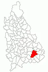 Location in Dâmbovița County