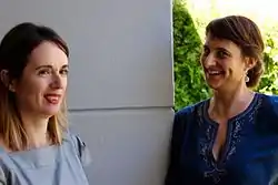 Rachel Zadok (left) and Diane Awerbuck at the launch of Short Story Day Anthology for 2016 - Water.