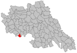 Location in Iași County