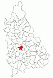 Location in Dâmbovița County